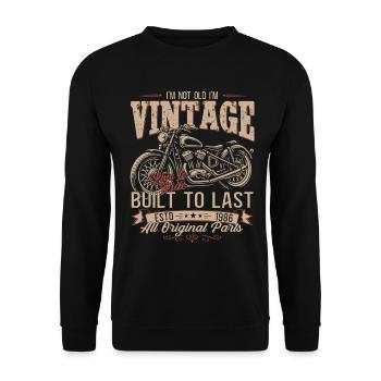 40th Birthday Gift Motorcyclist Biker 1986 - Unisex Sweatshirt - black - Front - Alina (178cm) & Michal (187cm)