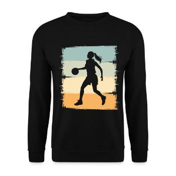 Women's Basketball - Unisex Sweatshirt - black - Front - Alina (178cm) & Michal (187cm)