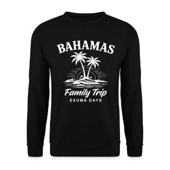 Bahamas Family Trip Exuma Days - Unisex Sweatshirt - black - Front - Alina (178cm) & Michal (187cm)