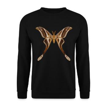 Hercule de nuit Coscinocera hercules - Sweat-shirt Unisexe - noir - Devant - Alina (178cm) & Michal (187cm)