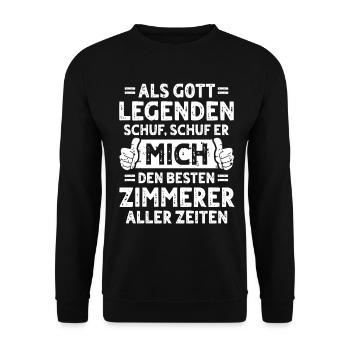 Zimmerer - Unisex Pullover - Schwarz - Vorne - Alina (178cm) & Michal (187cm)