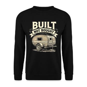 Built Not Bought Camper - Unisex Sweatshirt - black - Front - Alina (178cm) & Michal (187cm)