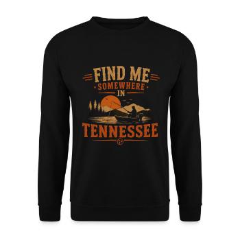 Tennessee Fischer Angler Fischfang See - Unisex Pullover - Schwarz - Vorne - Alina (178cm) & Michal (187cm)