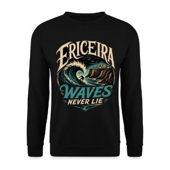 Ericeira Surf - Sweat-shirt Unisexe - noir - Devant - Alina (178cm) & Michal (187cm)