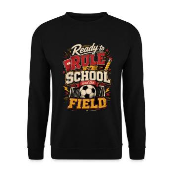 Inscriptions scolaires au football - Sweat-shirt Unisexe - noir - Devant - Alina (178cm) & Michal (187cm)