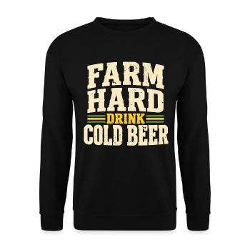 Bierliebhaber Bierfreunde Bier Fan Geschenk - Unisex Pullover - Schwarz - Vorne - Alina (178cm) & Michal (187cm)