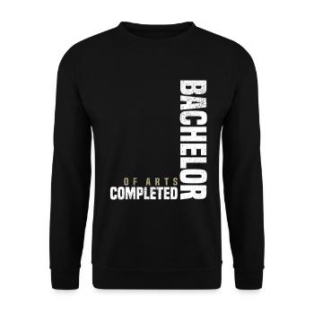 Bachelor of Arts - Unisex Pullover - Schwarz - Vorne - Alina (178cm) & Michal (187cm)