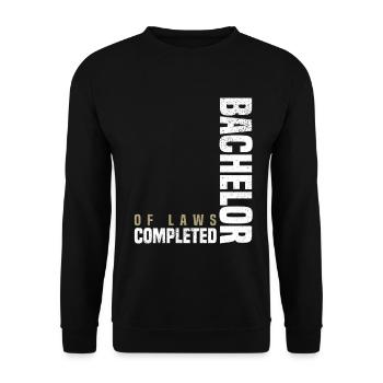 Bachelor of Laws Abschluss - Unisex Pullover - Schwarz - Vorne - Alina (178cm) & Michal (187cm)