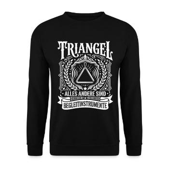 Triangel | alles andere sind Begleitinstrumente - Unisex Pullover - Schwarz - Vorne - Alina (178cm) & Michal (187cm)