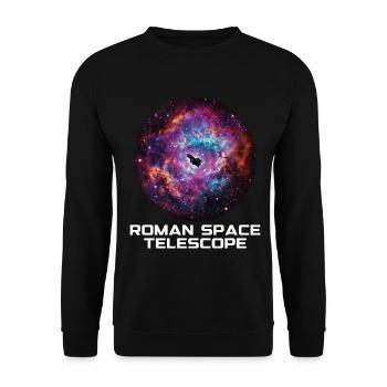 Astronomisches Wissenschaftsuniversum des römischen Weltraumteleskops - Unisex Pullover - Schwarz - Vorne - Alina (178cm) & Michal (187cm)