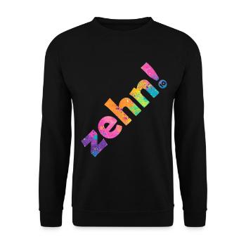 ZEHN 10 JAHRE 10. GEBURTSTAG - Unisex Pullover - Schwarz - Vorne - Alina (178cm) & Michal (187cm)