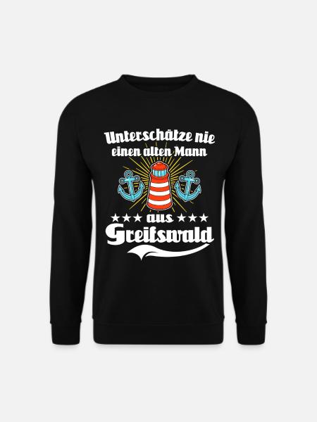 Greifswald Mann Greifswalder Männer - Unisex Pullover - Schwarz