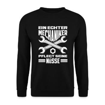 Anlagenmechaniker SHK Sanitär Heizung Handwerk - Unisex Pullover - Schwarz - Vorne - Alina (178cm) & Michal (187cm)