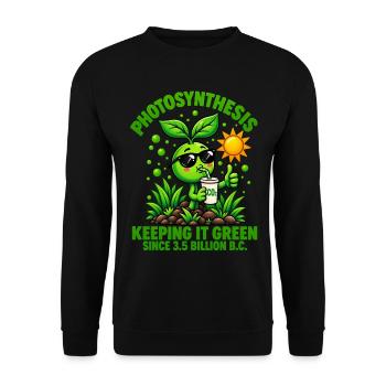 Retro Sprout Photosynthese - Unisex Pullover - Schwarz - Vorne - Alina (178cm) & Michal (187cm)