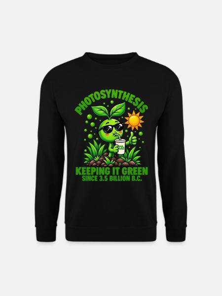 Retro Sprout Photosynthese - Unisex Pullover - Schwarz