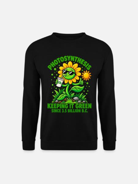 Sonnenblumen-Retro-Photosynthese - Unisex Pullover - Schwarz