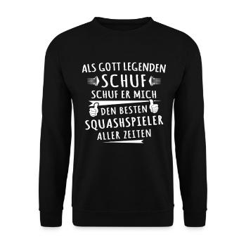 Squashspieler - Unisex Pullover - Schwarz - Vorne - Alina (178cm) & Michal (187cm)
