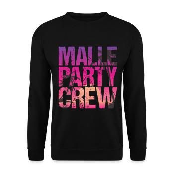 Malle Party Crew - Malle Party Outfit - Unisex Pullover - Schwarz - Vorne - Alina (178cm) & Michal (187cm)