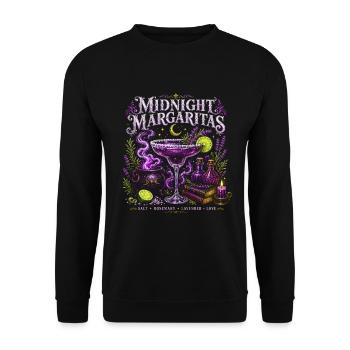 Midnight Margaritas Hexen Cocktail Halloween Party - Unisex Pullover - Schwarz - Vorne - Alina (178cm) & Michal (187cm)