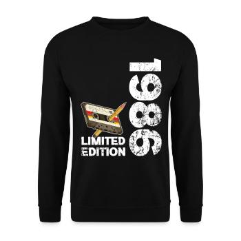 40-jähriges Jubiläumsgeschenk 40-jähriges Jubiläum 1986 - Unisex Pullover - Schwarz - Vorne - Alina (178cm) & Michal (187cm)