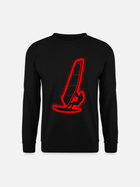 Windsurf Windsurfer Kinder Herren Windsurfen - Unisex Pullover - Schwarz