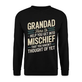 Opa-Witzige Unfug Vatertagsgeschenk-Idee - Unisex Pullover - Schwarz - Vorne - Alina (178cm) & Michal (187cm)