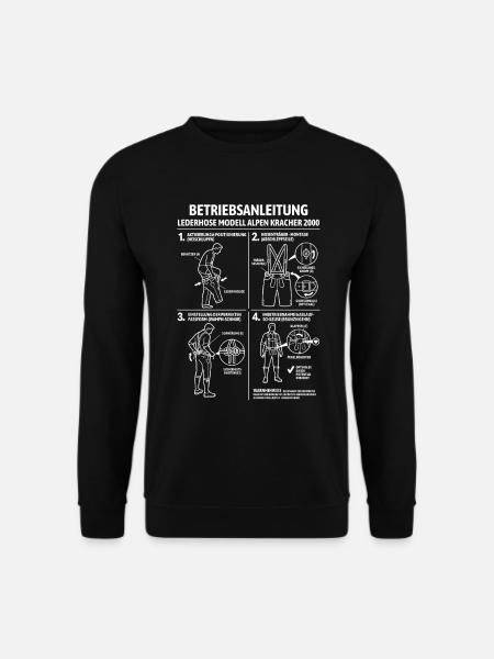 Lederhose Betriebsanleitung - Unisex Pullover - Schwarz