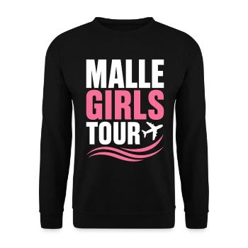 Malle Girls Tour Urlaub Freundinnen Reise - Unisex Pullover - Schwarz - Vorne - Alina (178cm) & Michal (187cm)