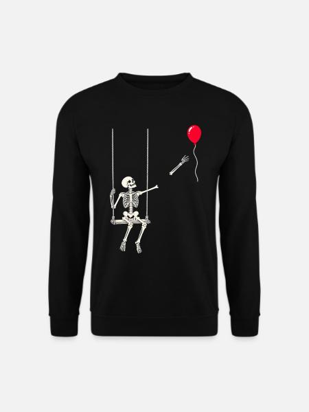 Rotes Ballonskelett - Unisex Pullover - Schwarz