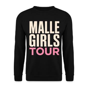 Malle Girls Tour Mallorca Party Urlaub - Unisex Pullover - Schwarz - Vorne - Alina (178cm) & Michal (187cm)