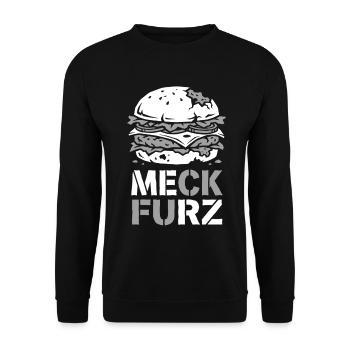 Meck Furz | Merz - nicht mein Kanzler - Unisex Pullover - Schwarz - Vorne - Alina (178cm) & Michal (187cm)