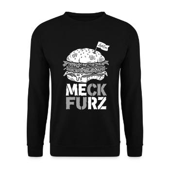Meck Furz | Merz - nicht mein Kanzler - Unisex Pullover - Schwarz - Vorne - Alina (178cm) & Michal (187cm)