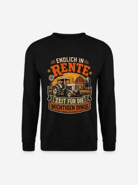 Landwirt in Rente Traktor - Unisex Pullover - Schwarz