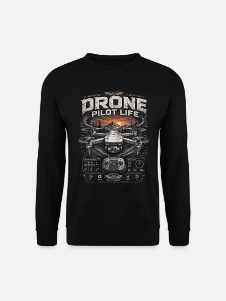 Drone Pilot – FPV Racing & Quadcopter Design - Unisex Pullover - Schwarz