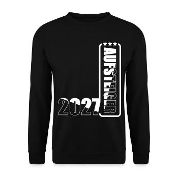 Aufsteiger 2027 - Unisex Pullover - Schwarz - Vorne - Alina (178cm) & Michal (187cm)