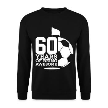 60 JAHRE FUßBALLGOLF 60. GEBURTSTAG - Unisex Pullover - Schwarz - Vorne - Alina (178cm) & Michal (187cm)