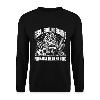 Feral Sideline Sibling  - Unisex Pullover - Schwarz - Vorne - Alina (178cm) & Michal (187cm)