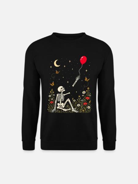Rotes Ballonskelett - Unisex Pullover - Schwarz