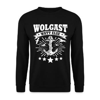 Wolgast - Unisex Pullover - Schwarz - Vorne - Alina (178cm) & Michal (187cm)