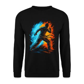 Capoerista Kampfsport Herren Kinder Capoeira - Unisex Pullover - Schwarz - Vorne - Alina (178cm) & Michal (187cm)