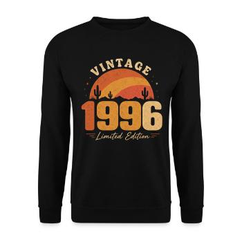 30th Anniversary Men 30 Years Old Vintage 1996 - Unisex Pullover - Schwarz - Vorne - Alina (178cm) & Michal (187cm)