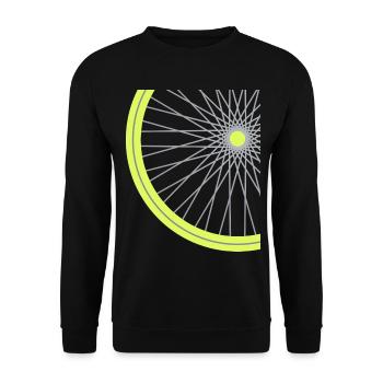 Fahrrad Reifen - Unisex Pullover - Schwarz - Vorne - Alina (178cm) & Michal (187cm)