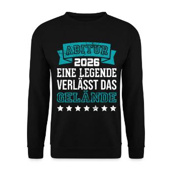 Legende verlässt das Gelände - Unisex Pullover - Schwarz - Vorne - Alina (178cm) & Michal (187cm)