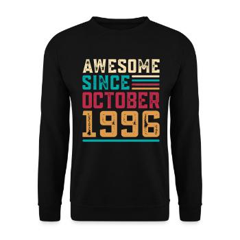Großartig seit Oktober 1996, 30-jährigem Jubiläum - Unisex Pullover - Schwarz - Vorne - Alina (178cm) & Michal (187cm)