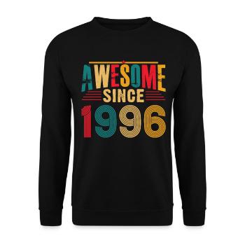 Unglaublich seit 1996 – 30 Jahre Retro-Jubiläum - Unisex Pullover - Schwarz - Vorne - Alina (178cm) & Michal (187cm)
