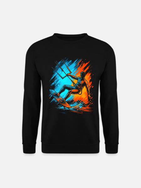 Kitesurfing Kitesurf Herren Kinder Kitesurfen - Unisex Pullover - Schwarz