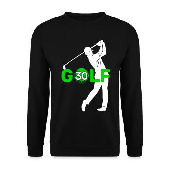 GOLFER 30 JAHRE GOLF 30. GEBURTSTAG - Unisex Pullover - Schwarz - Vorne - Alina (178cm) & Michal (187cm)