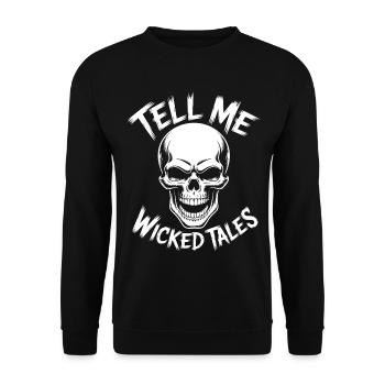 Wicked Tales Skull - Unisex Pullover - Schwarz - Vorne - Alina (178cm) & Michal (187cm)