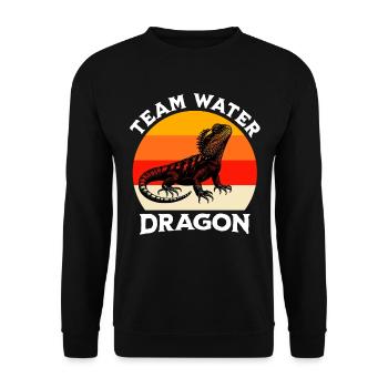 Team Chinesische Wasseragame - Unisex Pullover - Schwarz - Vorne - Alina (178cm) & Michal (187cm)