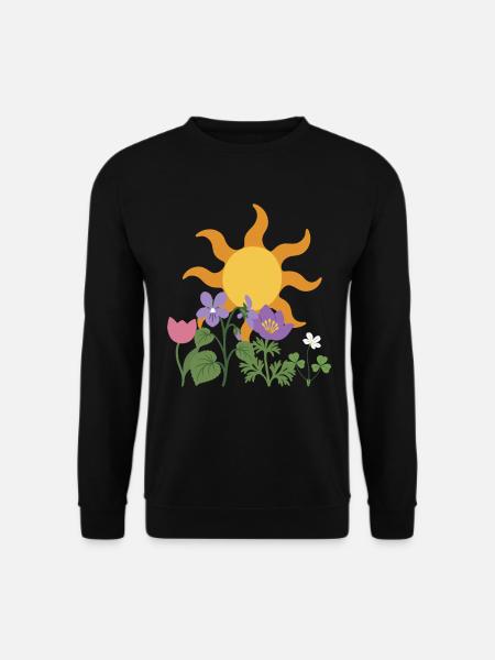 Veilchen · Sonne · Geschenkidee · Blüten - Unisex Pullover - Schwarz